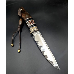 КРУЧЕНИЙ ніж ручної роботи майстра Павла Гончаренка, сталь - cpm121rex™ в ламінаті з нержавіючої сталі 95х18, 68 HRC. Photo 2